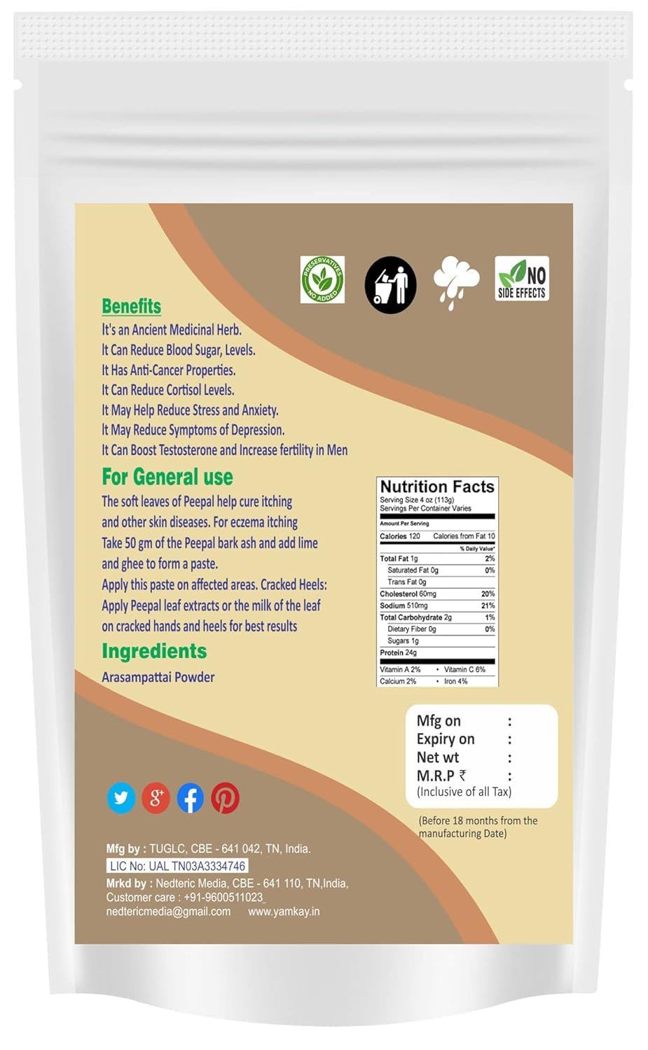 YAMKAY Arasampattai Powder 300 GM