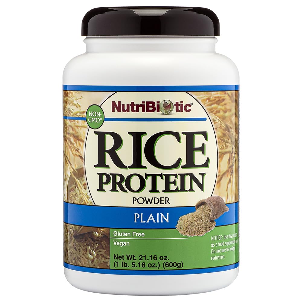 NutriBiotic Plain Rice Protein Powder, 1 lb 5 oz (600 g)