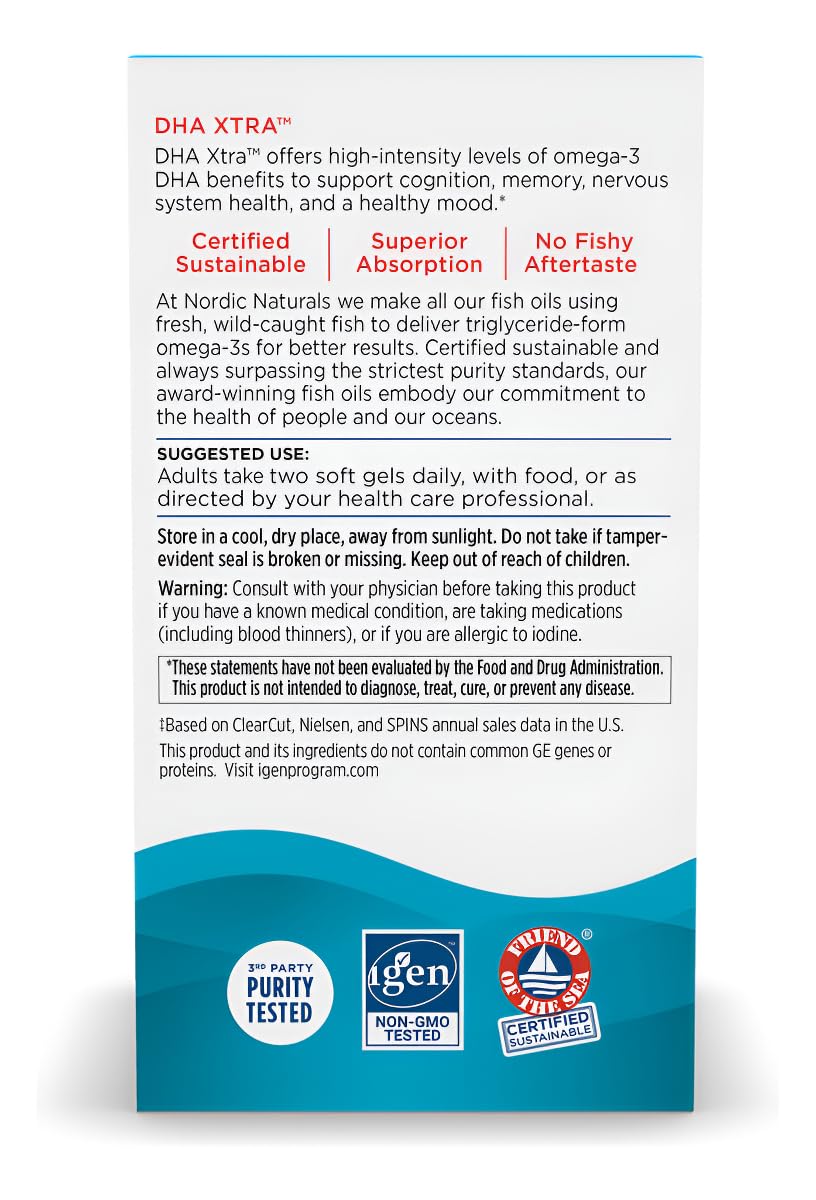 Nordic Naturals DHA Xtra Softgels 60 Count