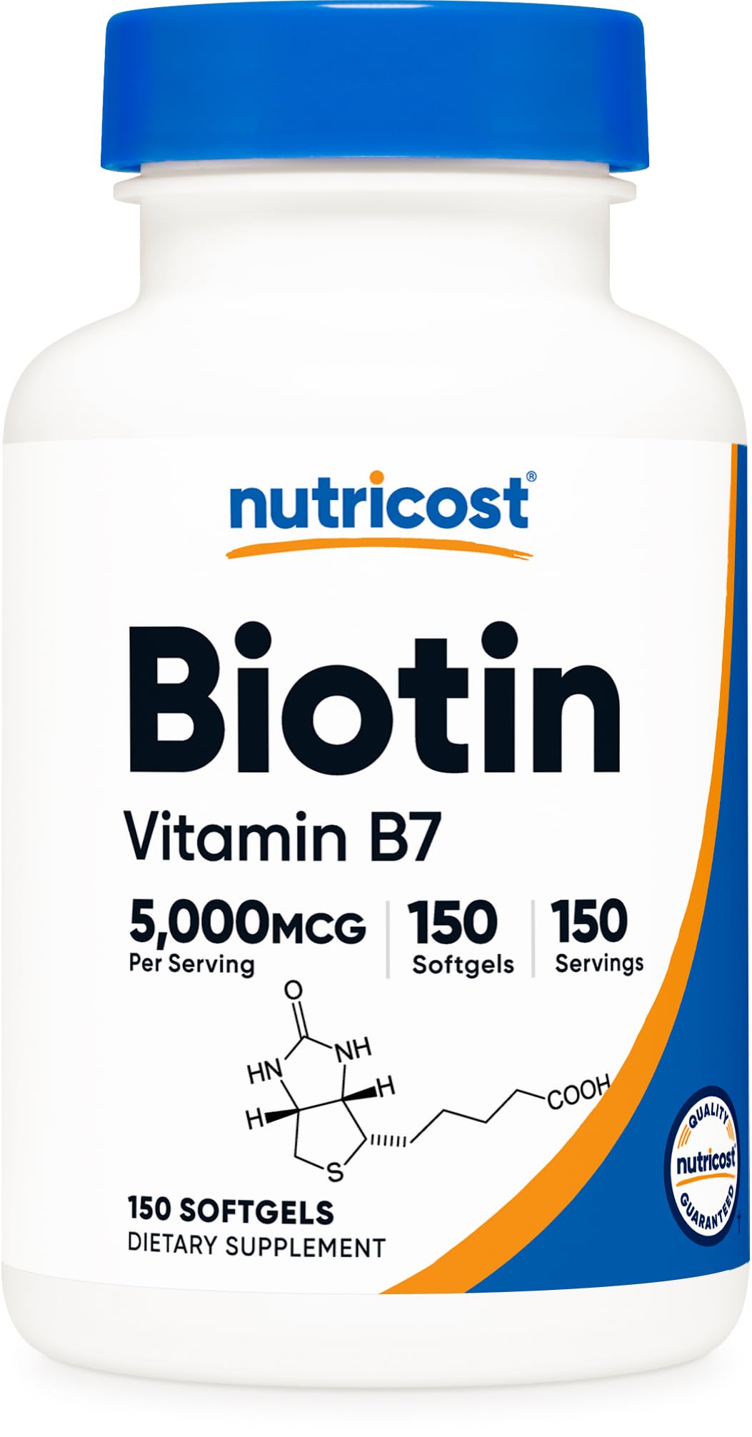 Nutricost Biotin 5000mcg Softgels, 150 Count
