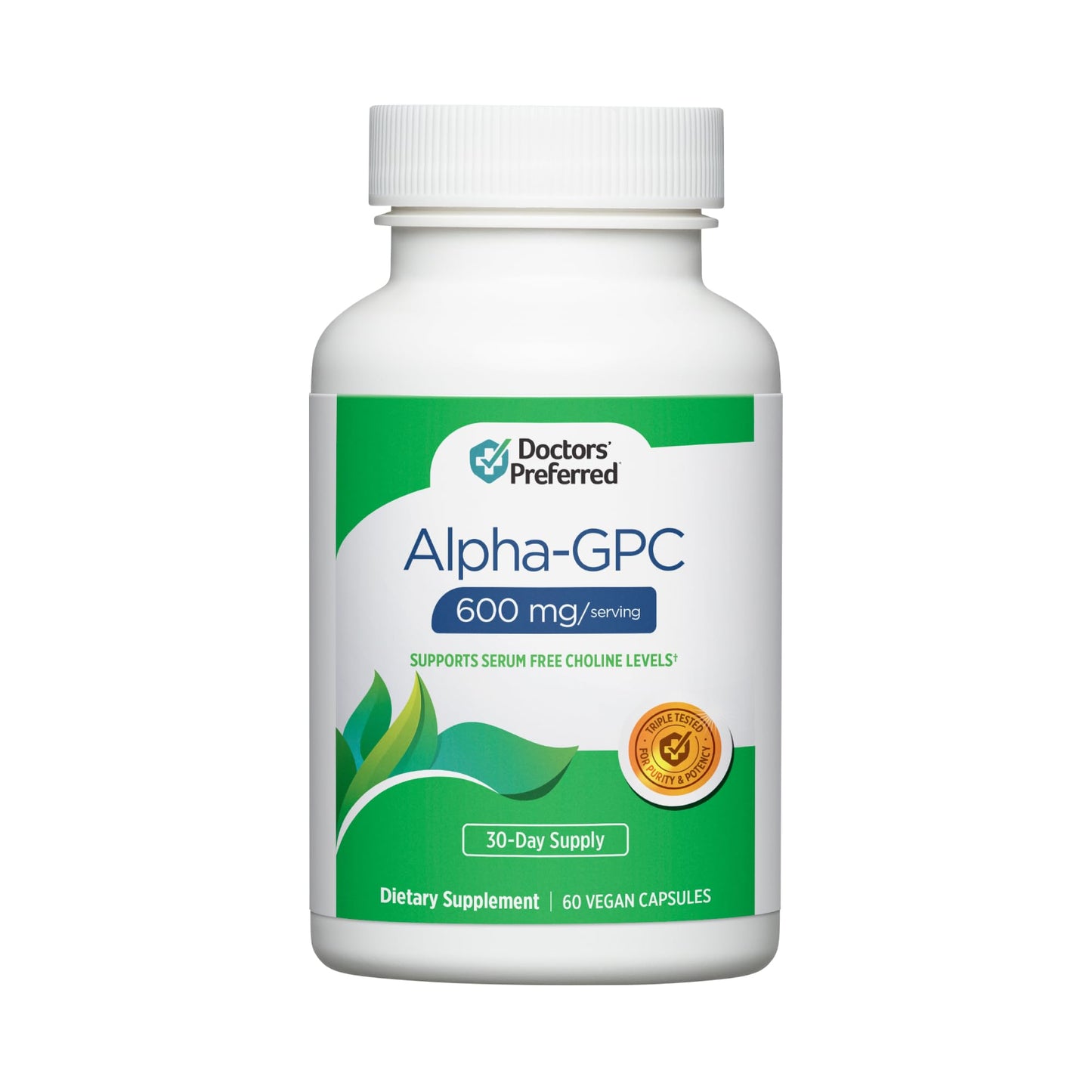 DOCTORS' PREFERRED Alpha GPC Supplement - Premium Formula Capsules 60