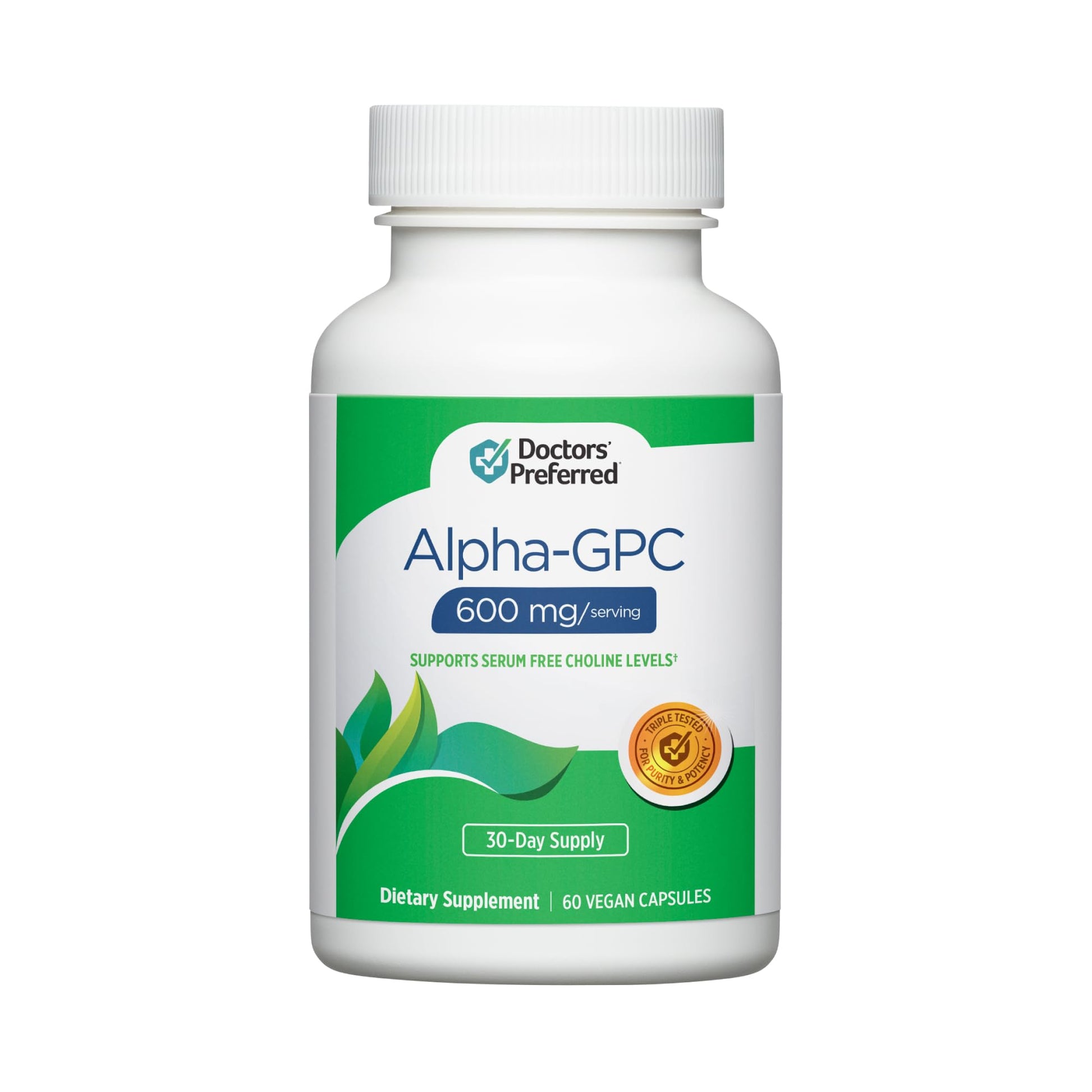 DOCTORS' PREFERRED Alpha GPC Supplement - Premium Formula Capsules 60