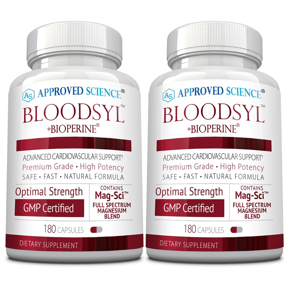 Approved Science Bloodsyl Blood Pressure Support Supplement Capsules, 360 Capsules