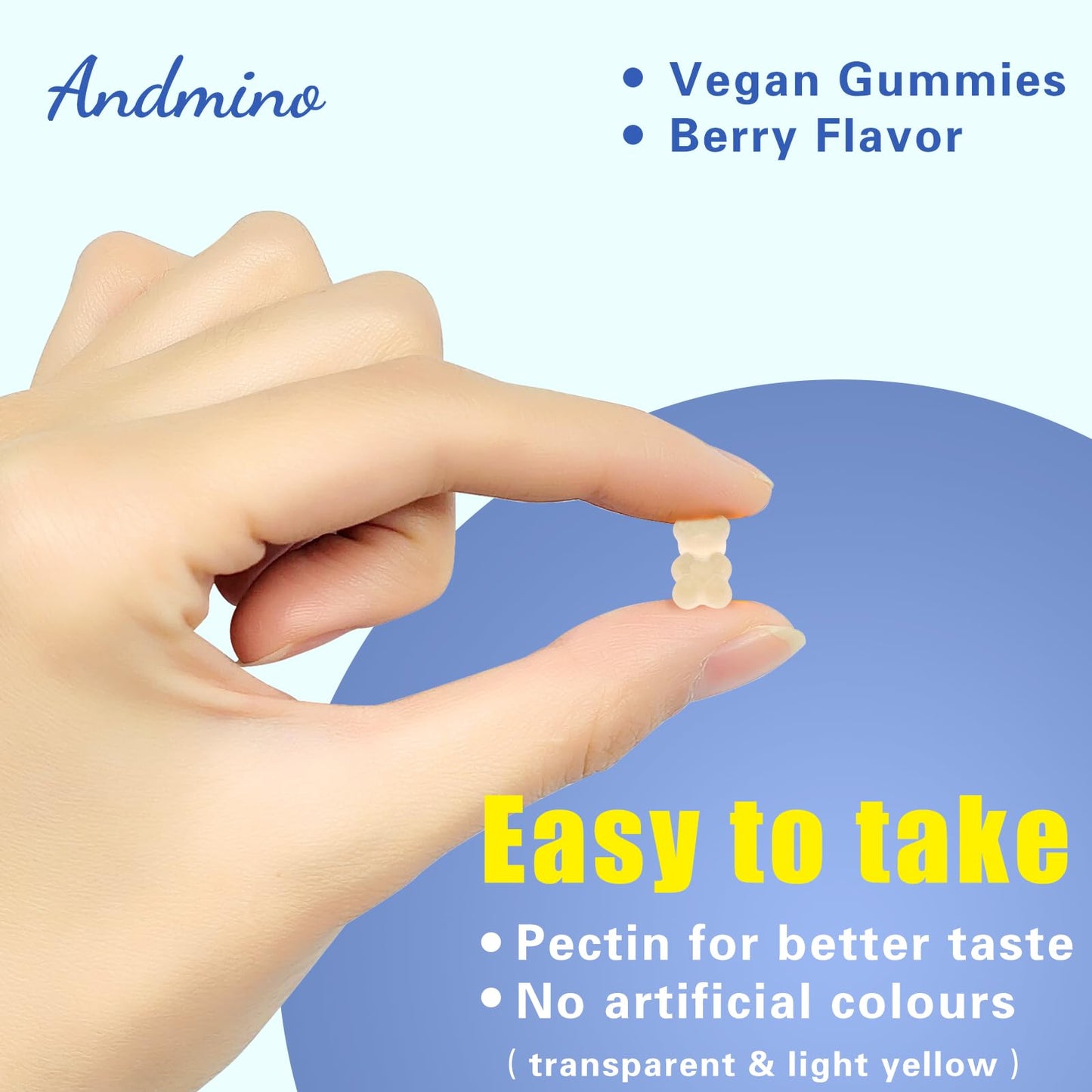 andmino L-Lysine Gummies 1000 mg, 120 Gummies