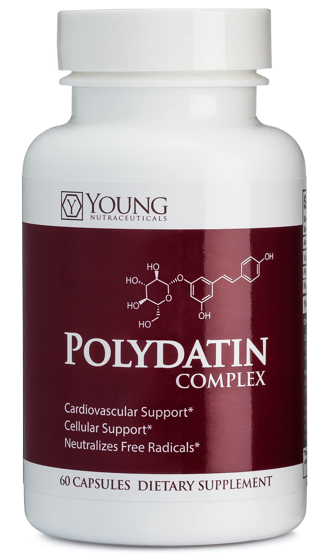 Mirica YoungNutra Polydatin Complex with Resveratrol - High Absorption, 60 Capsules