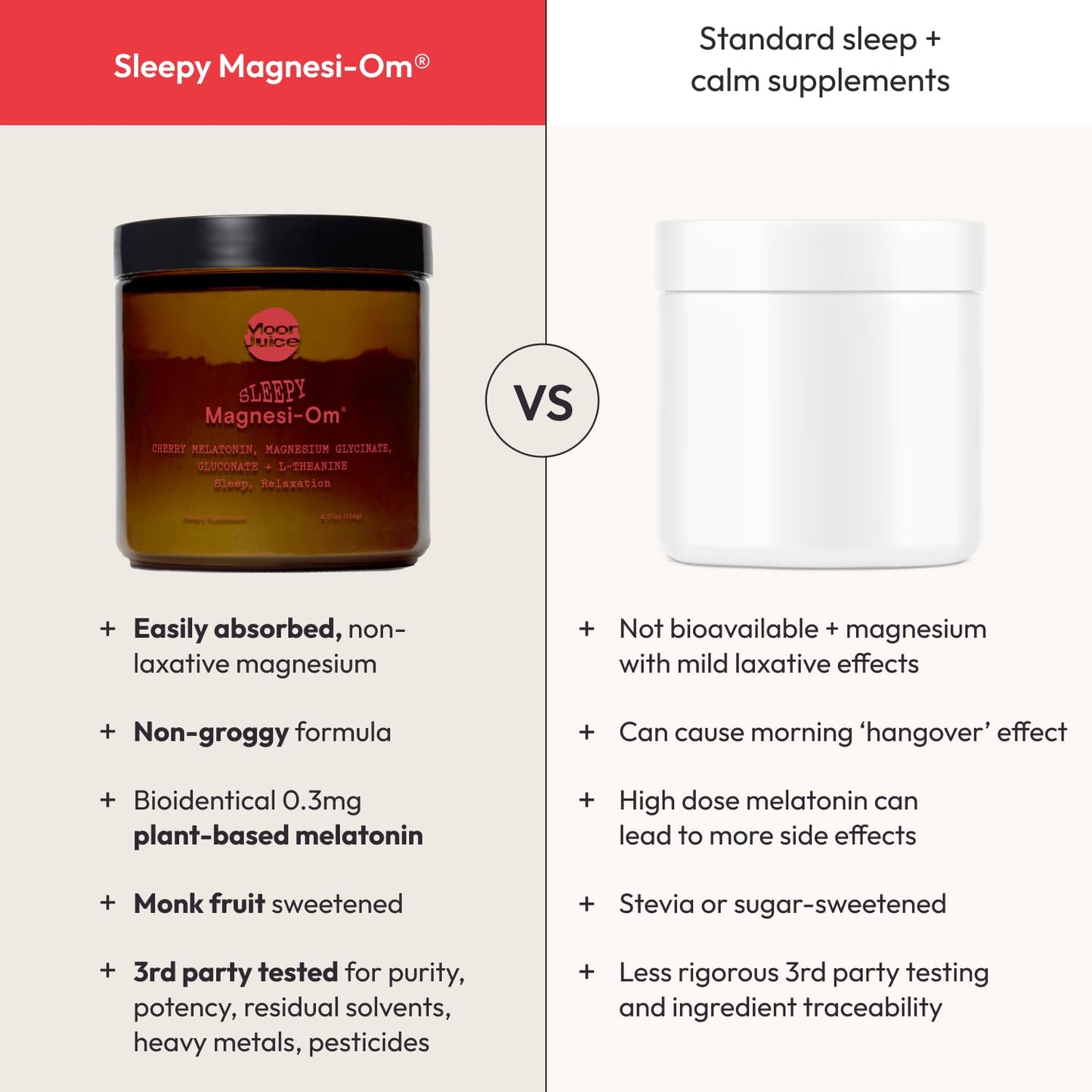 Moon Juice Sleepy Magnesi-Om Magnesium + Melatonin, Cherry Powder 35 Servings