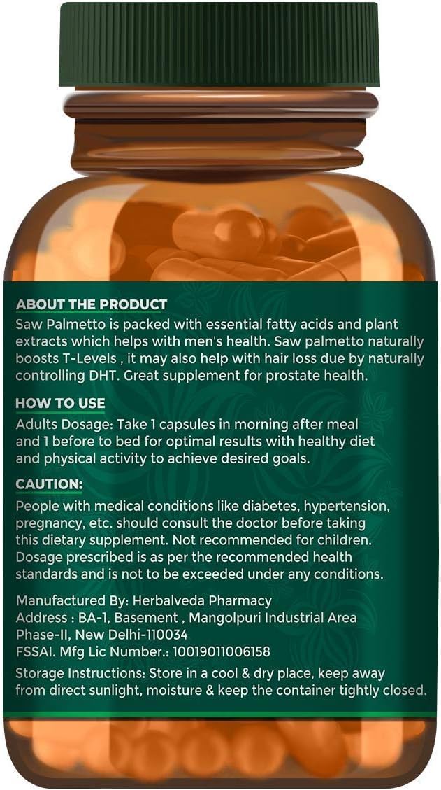 THRU Saw Palmetto Extract Capsules, 60 Count