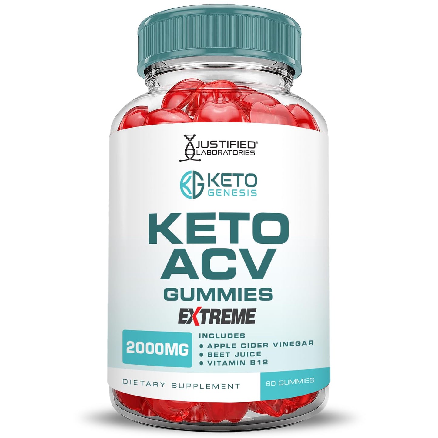 Justified Laboratories Keto Genesis Keto ACV Gummies Extreme 300 Count