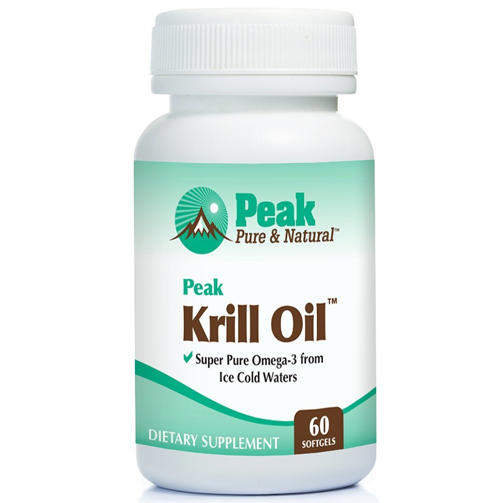 Peak Pure & Natural Krill Oil Supplement Softgels 60