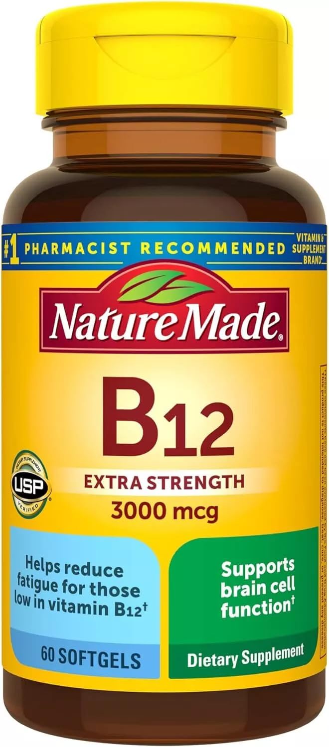 Nature Made Vitamin B-12 Softgels, 3000 mcg, 180 Softgels