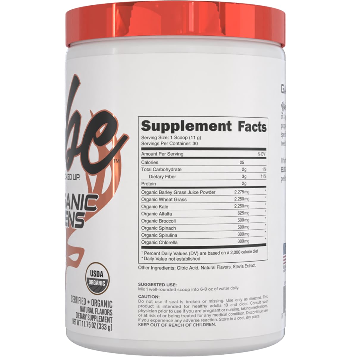 Bucked Up Greens Superfood Powder Orange Sunrise, 11.75 oz
