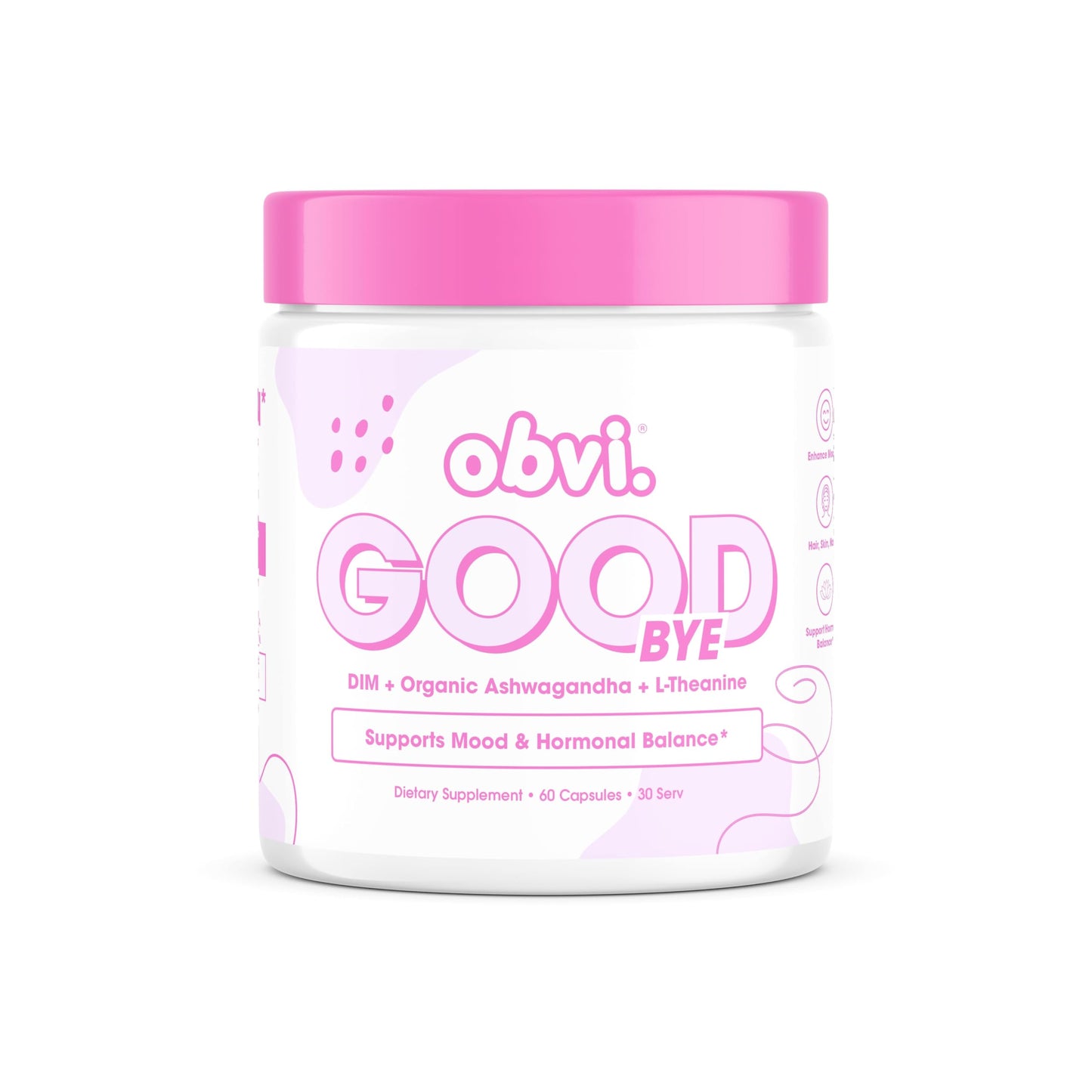 Obvi Goodbye Daily Relaxation Capsules 60 Count