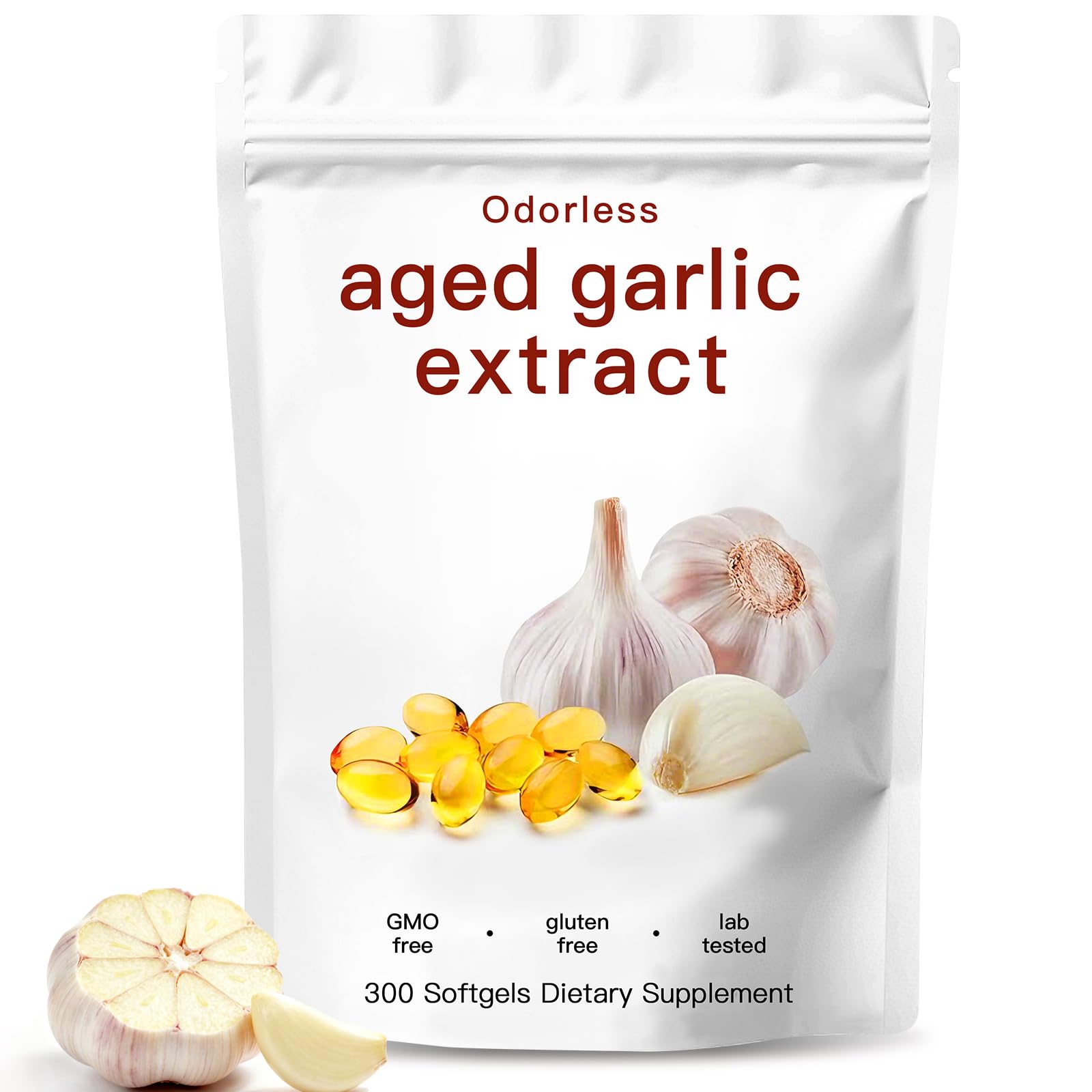 EOQIFJM Aged Garlic Extract Capsules 300 Count