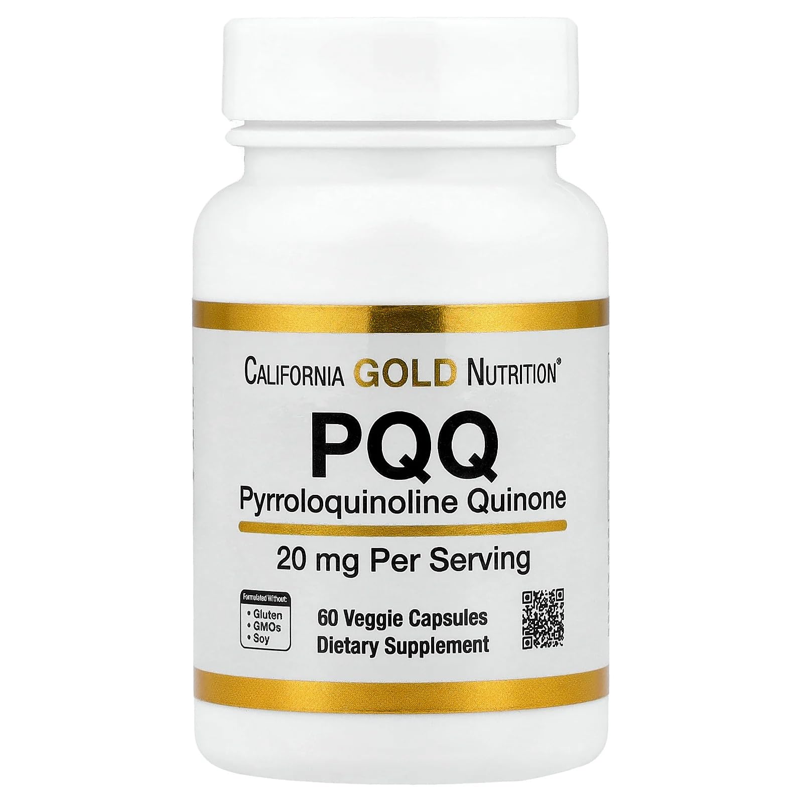 Lake Avenue Nutrition PQQ, Pyrroloquinoline Quinone, 20 mg Capsule, 60 Veggie Capsules
