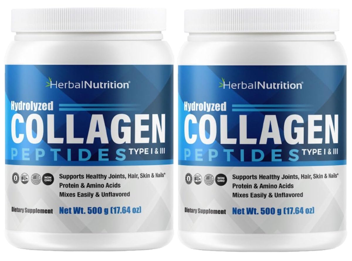 Herbal Nutrition Ultra Pure Collagen Peptides Powder Hydrolyzed Grass Fed 32 oz