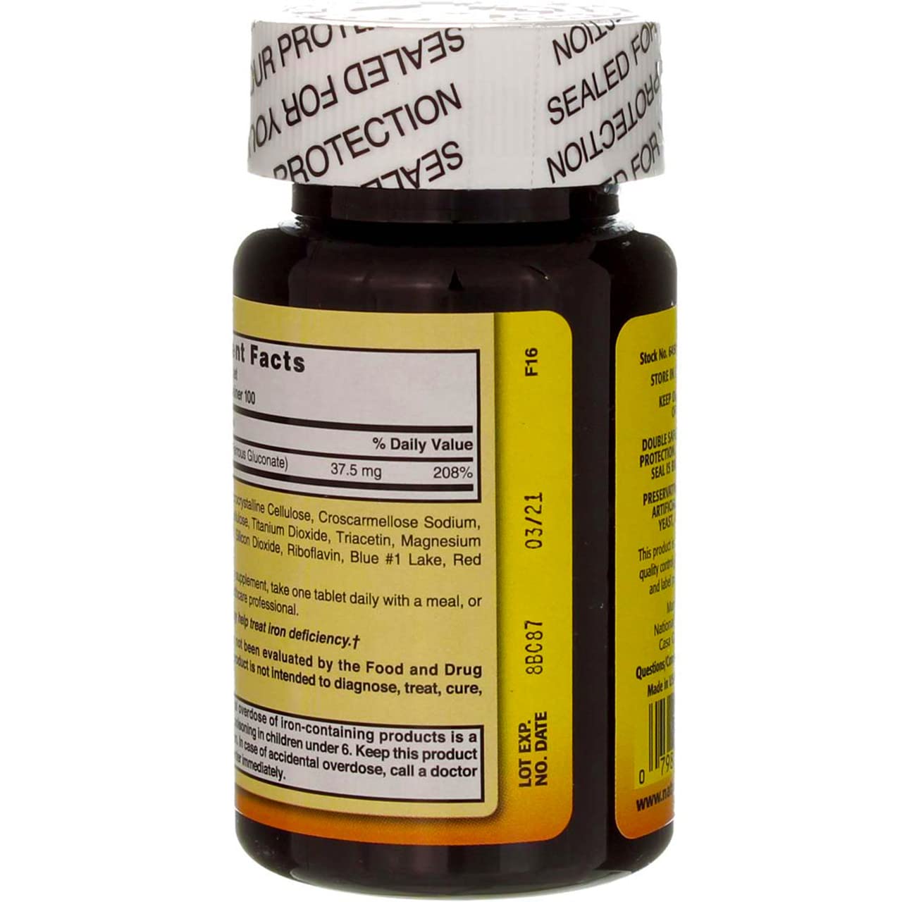 Nature's Blend Ferrous Gluconate 325 mg 1200 Tablets