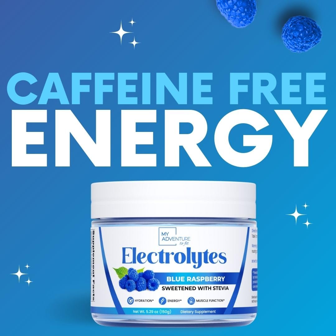 My Adventure to Fit Electrolytes - Blue Raspberry + Watermelon Candy Flavored Powder 10.58
