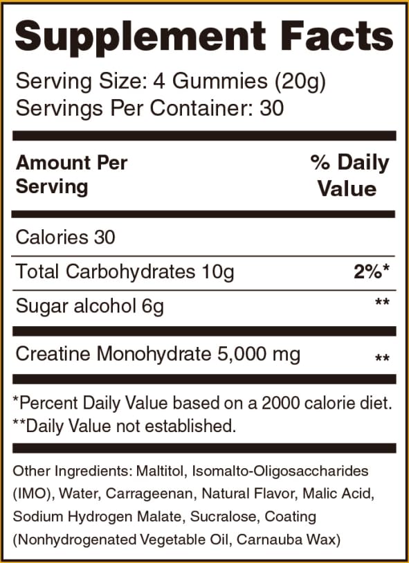 Pirate's Nutrition Creatine Gummies 120 Count