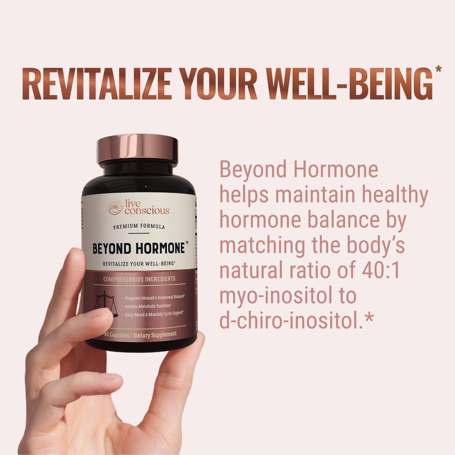 Live Conscious Beyond Hormone Daily Menopause & PMS Supplement Capsule 90 Count