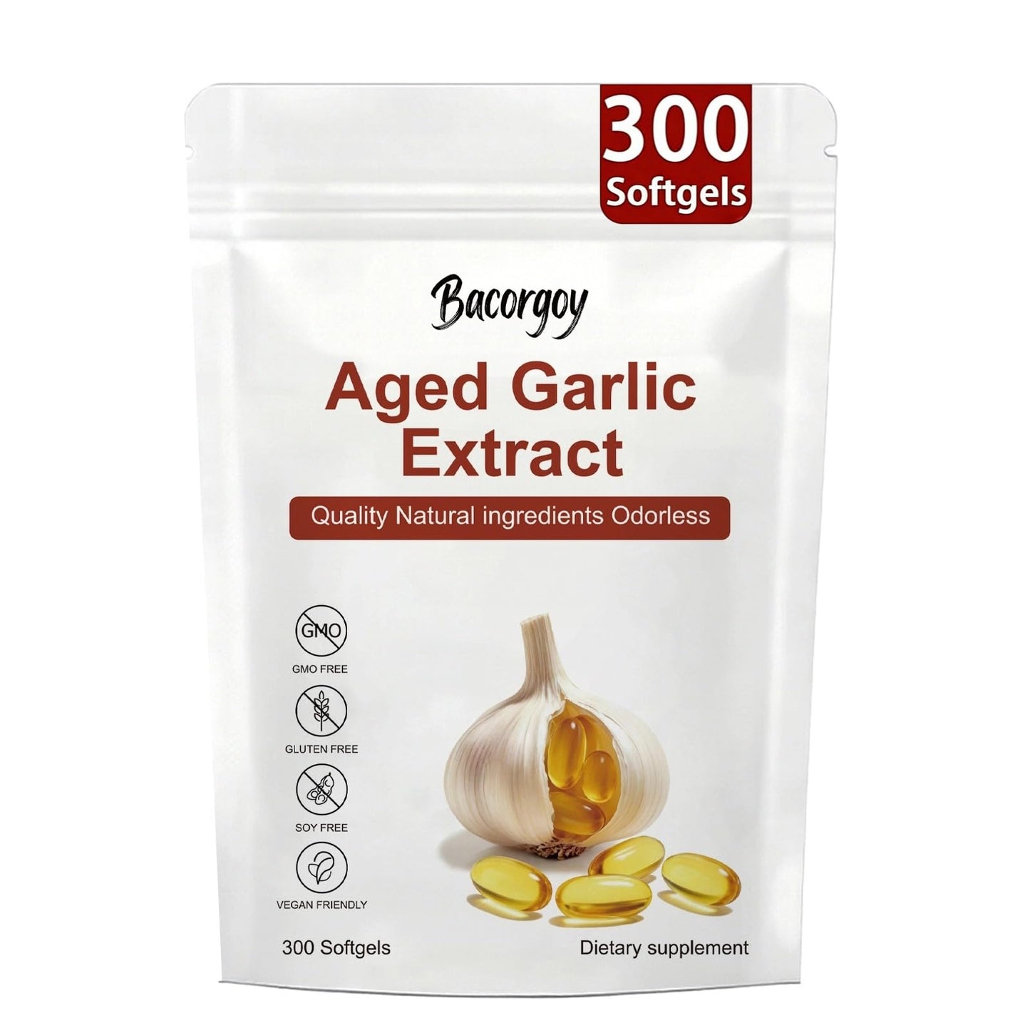 Bacorgoy Aged Garlic Extract Capsules 300 Capsules