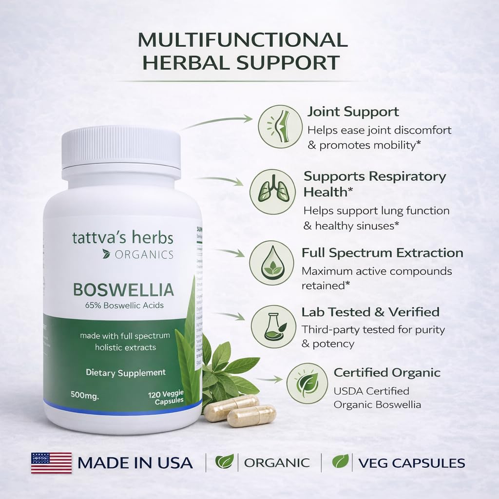 Tattva's Herbs Boswellia Serrata CO2 Holistic Extract Capsules 240