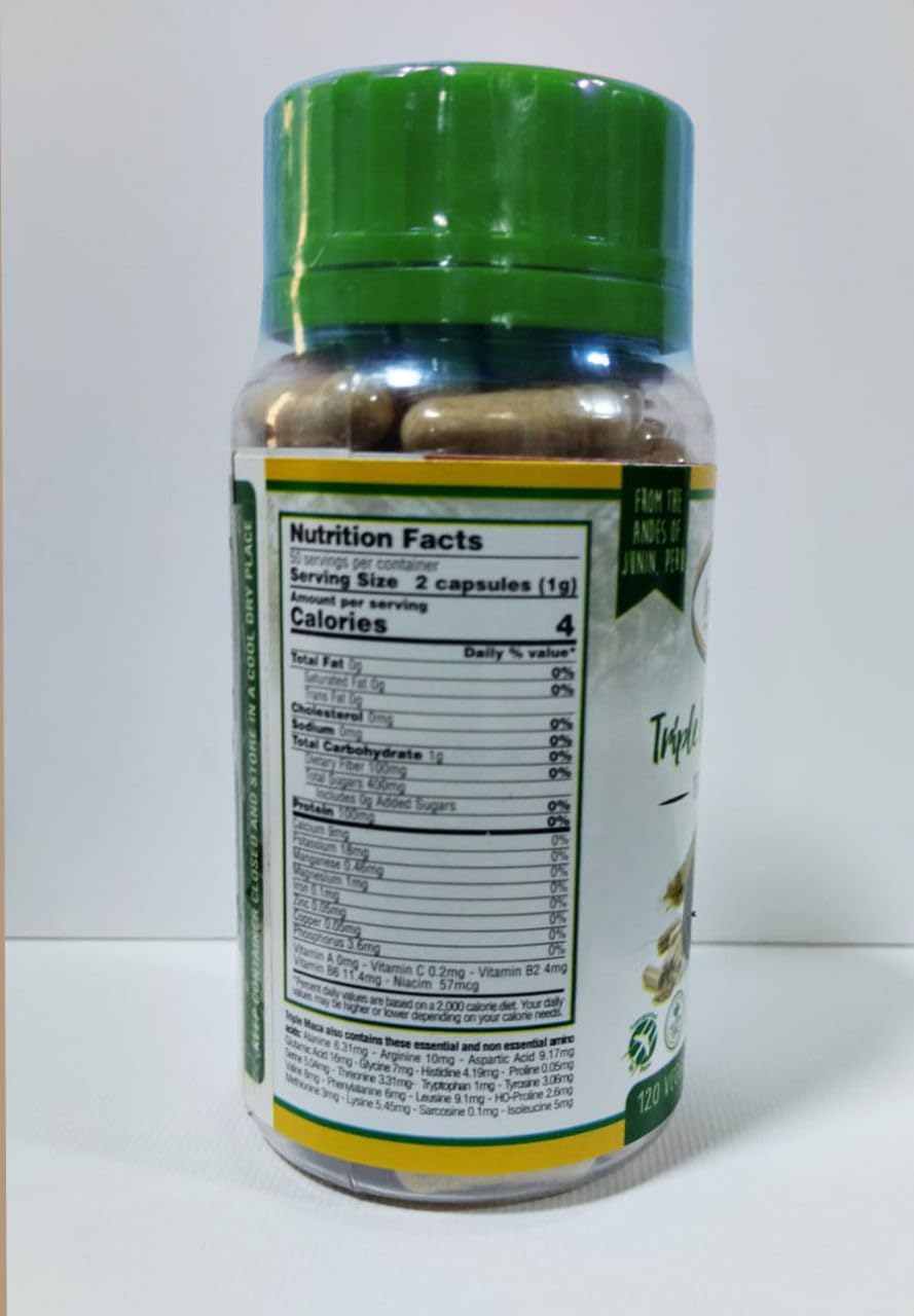 Incaliving Triple Maca Capsules 120 Count