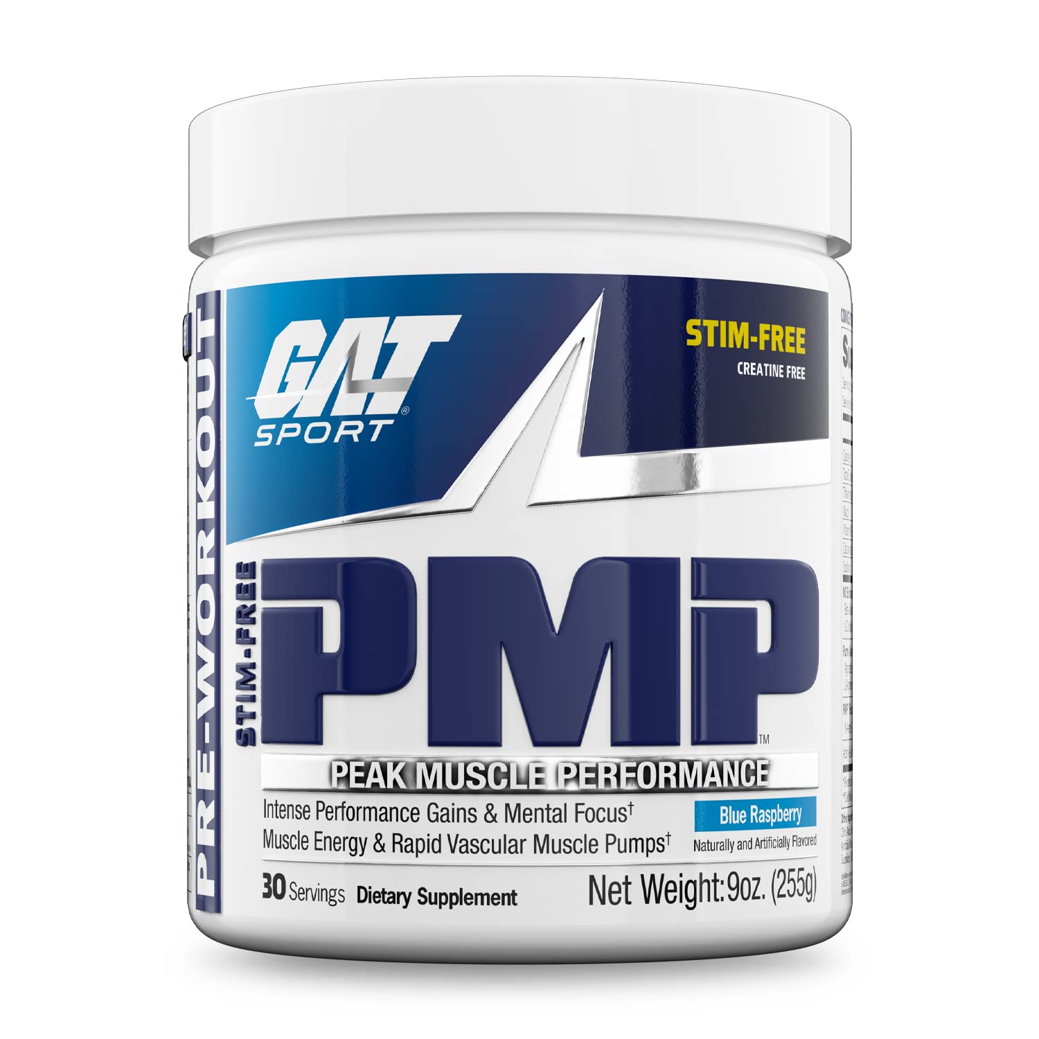 GAT SPORT PMP (Peak Muscle Performance) Pre-Workout Powder 9 Ounce