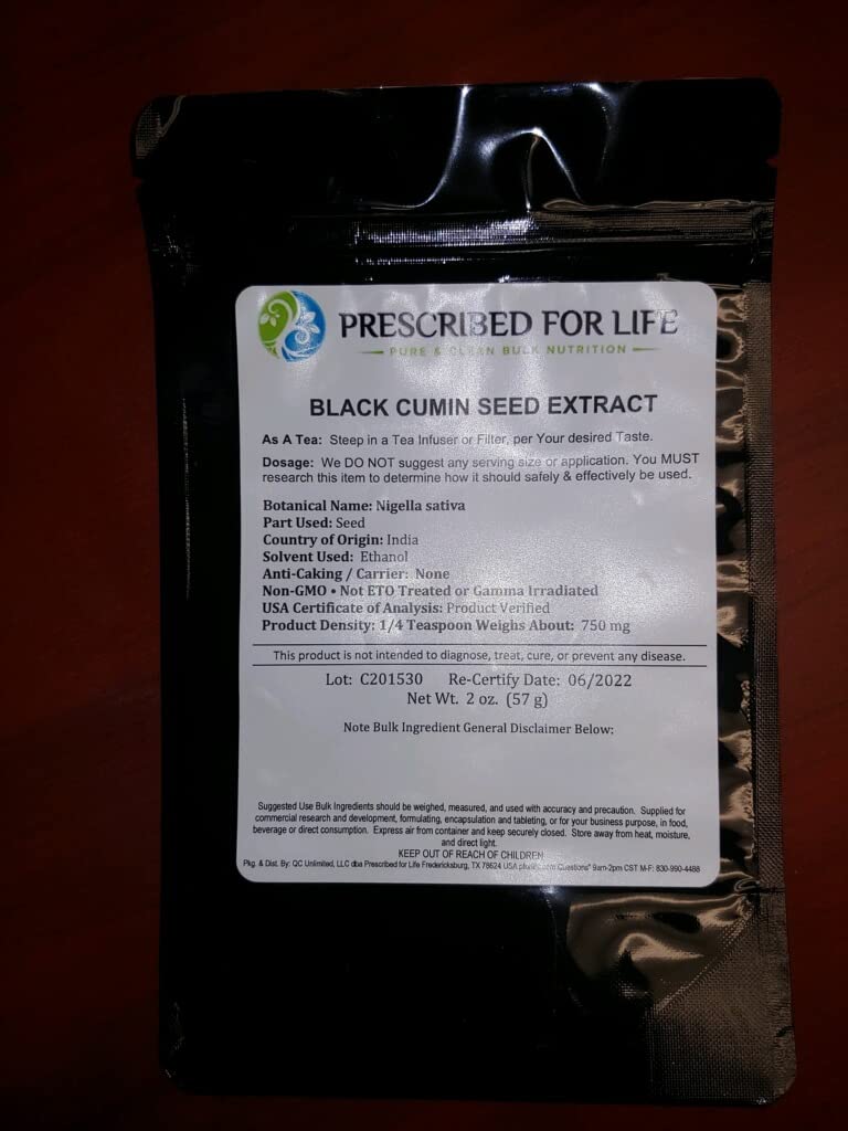 Prescribed For Life Black Cumin Seed 2:1 De-Oiled Extract Powder 70.5479