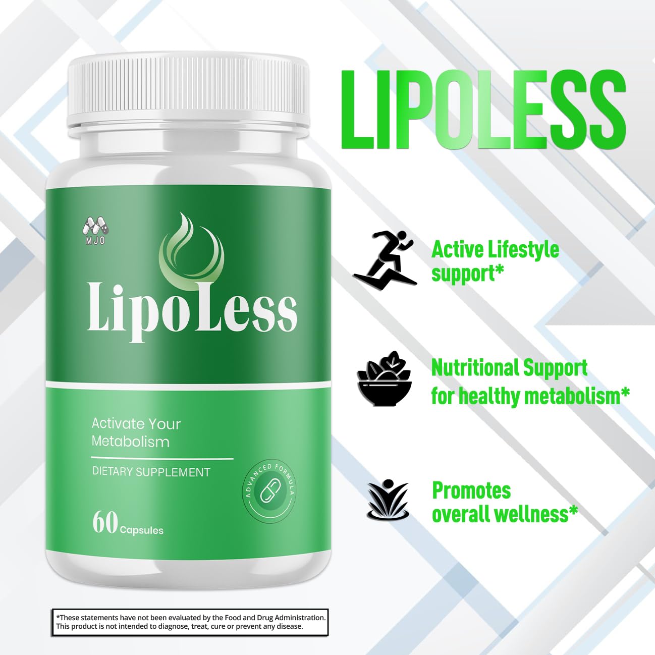 MJO LipoLess Capsules, 180 Capsules