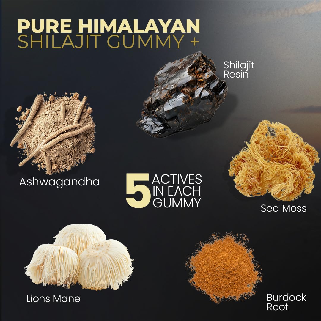 Vitamax Pure Shilajit Gummies 60 Count