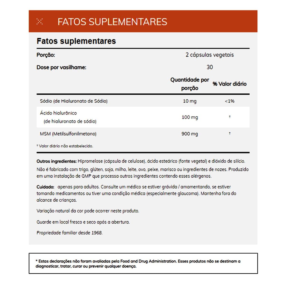 NOW Foods Hyaluronic Acid with MSM Capsule 60 Count