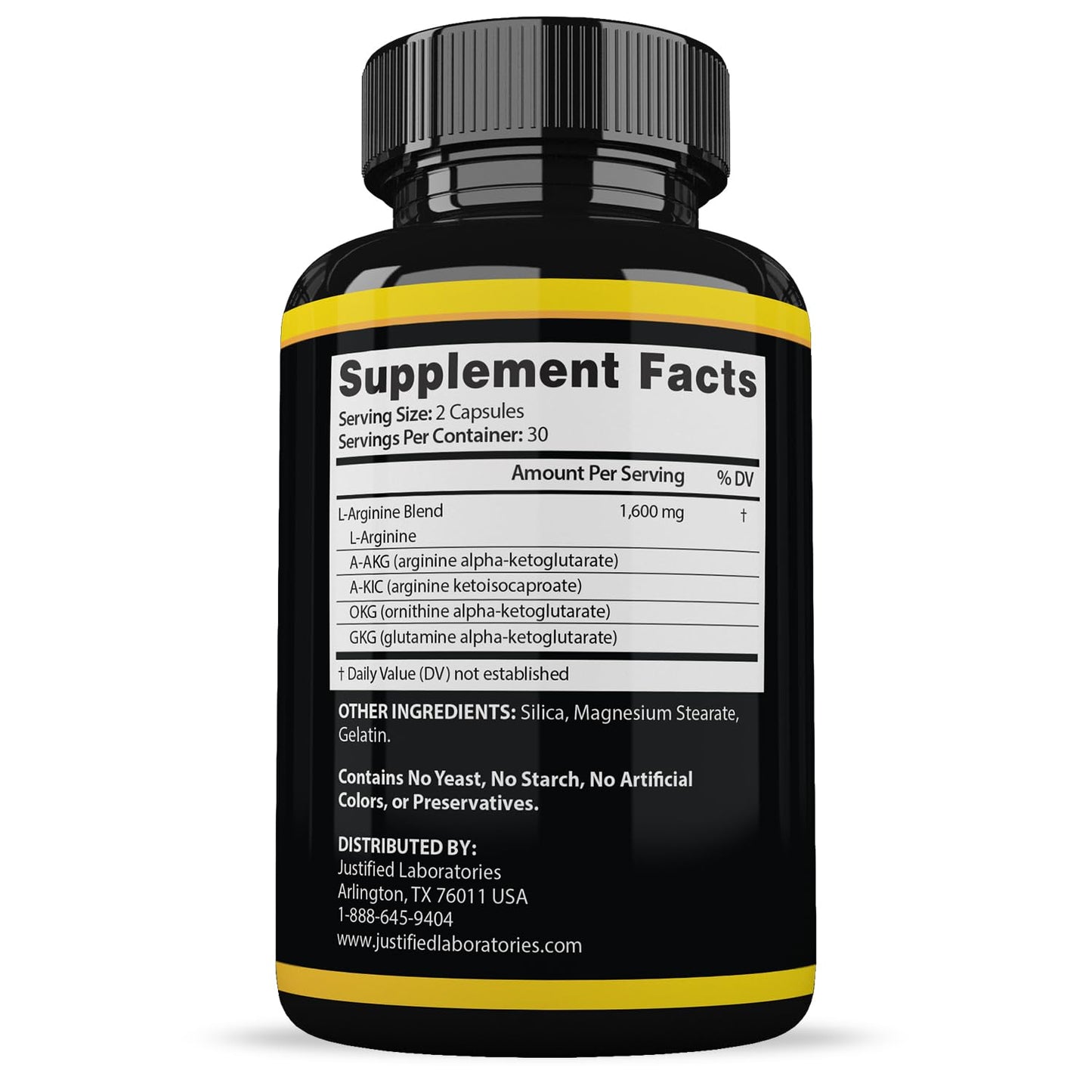 Justified Laboratories Sizegenix Max 1600MG Advanced Men's Health Formula 120 Capsules