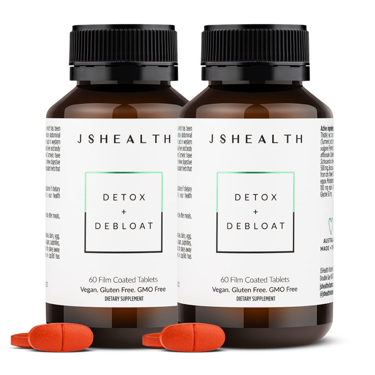 JSHealth Detox + Debloat 120 Tablets