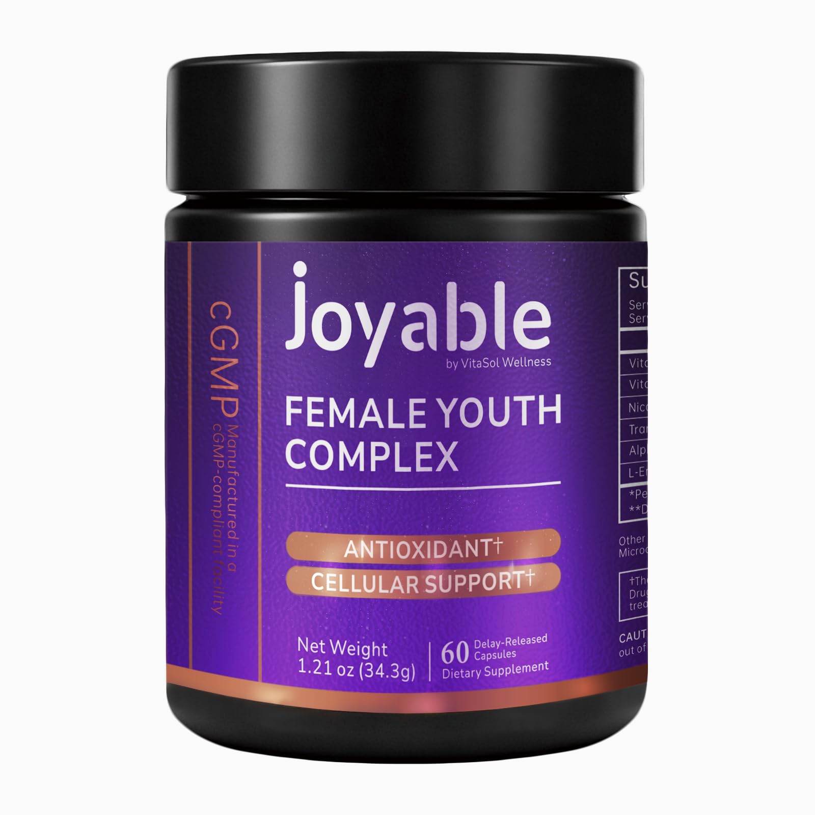 joyable by VitaSol Wellness Female Youth Complex 60 Capsules