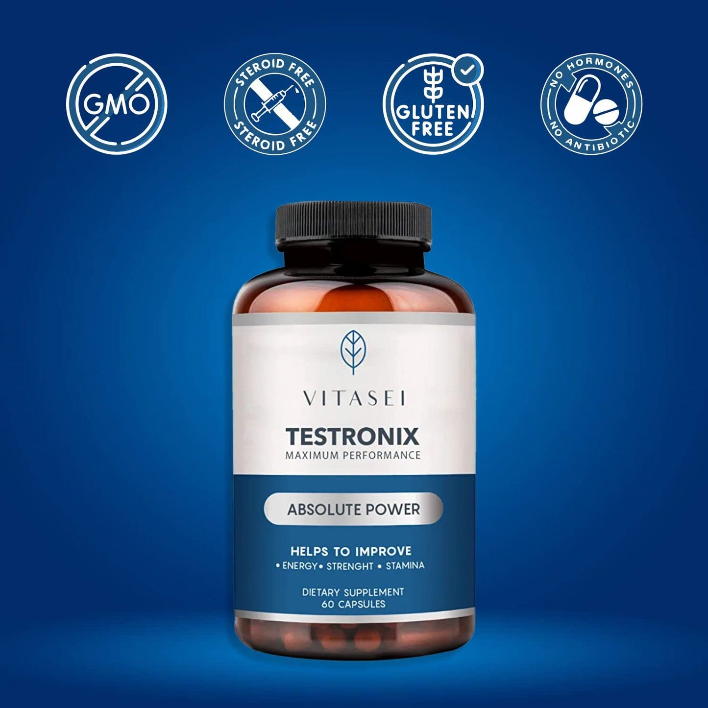 VITASEI Testronix Performance & Muscle Supplement Capsules 120