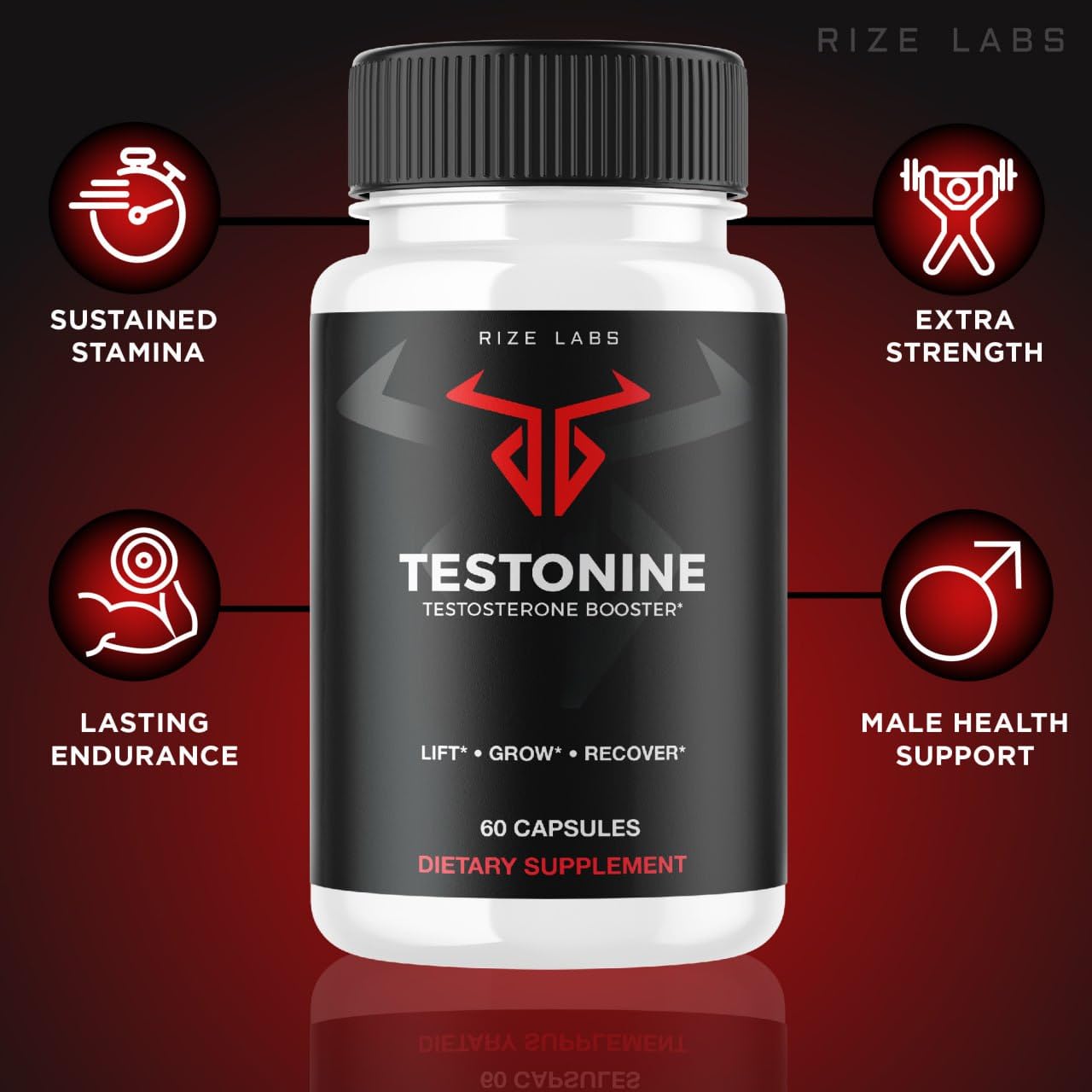 rize labs Testonine Capsules 180