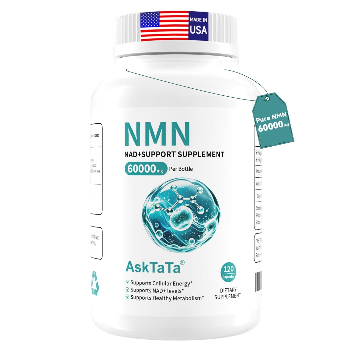 AskTaTa NMN Supplement Capsule 120 Capsules