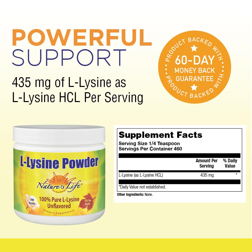 Nature's Life L-Lysine Powder 7 Ounce