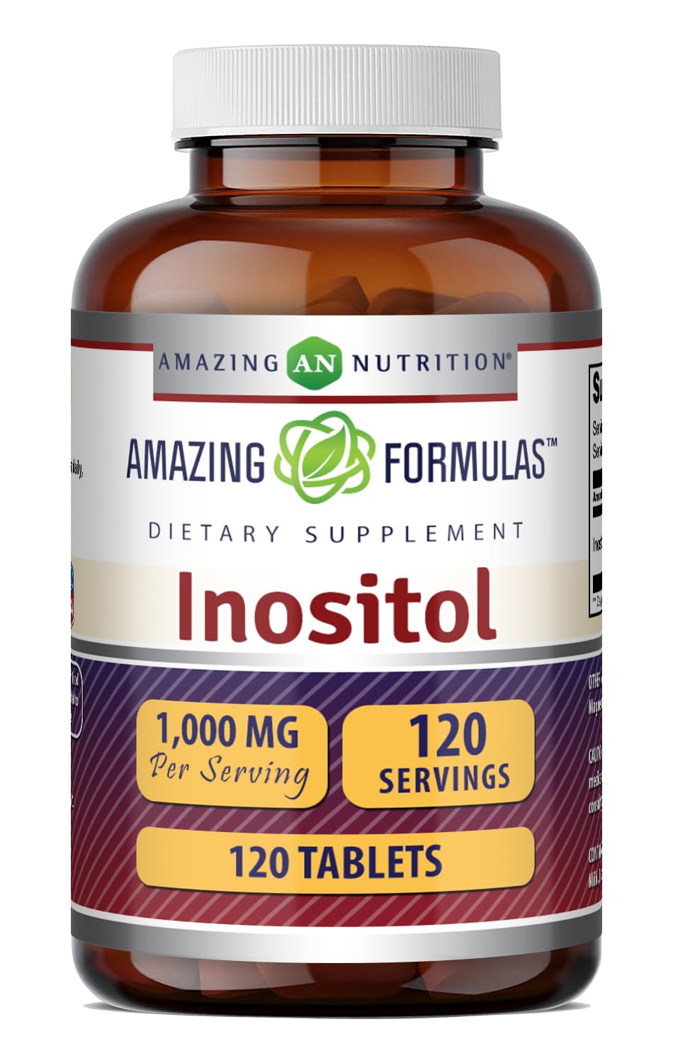 Amazing Nutrition Inositol Tablets 120 Count