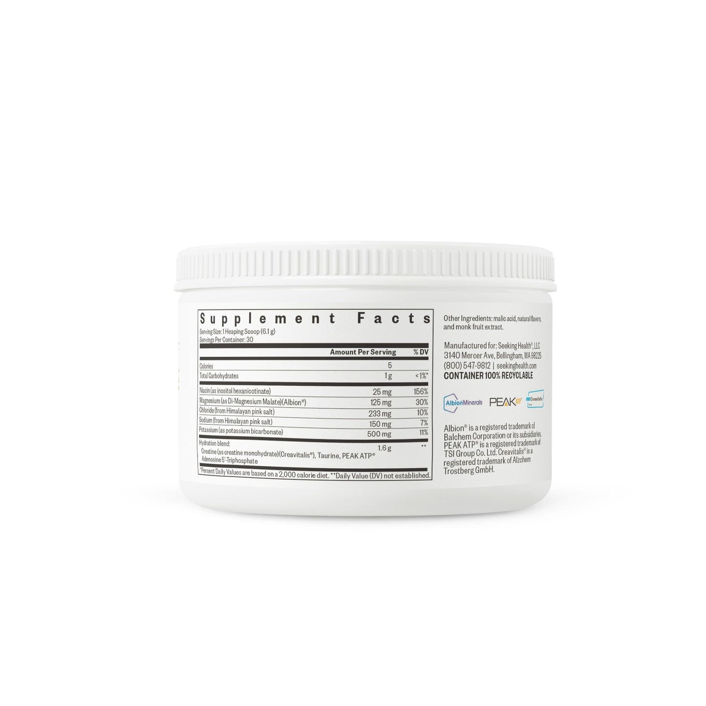 Seeking Health Optimal Electrolyte Peach Powder 6.46 Ounces