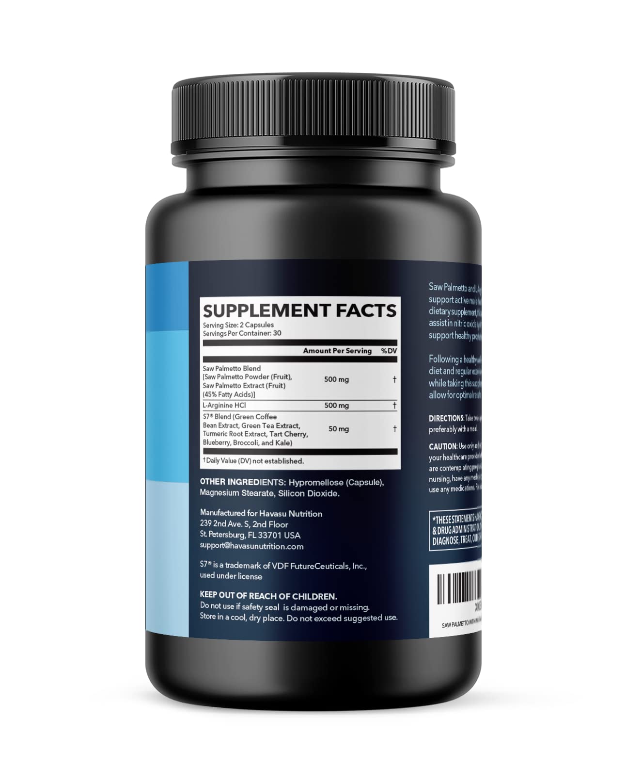 HAVASU NUTRITION Ashwagandha & Saw Palmetto L-Arginine Complex Capsules, 150 Count