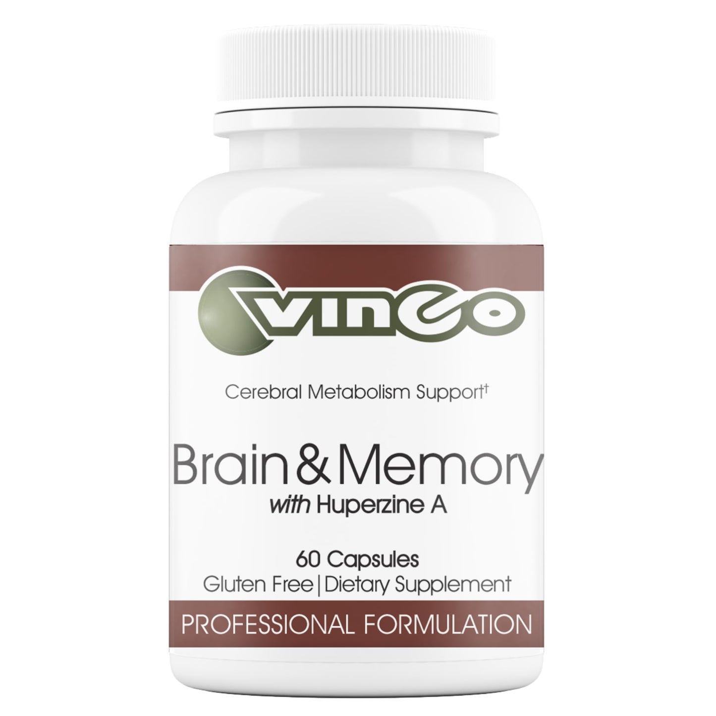 Vinco Brain & Memory Cognitive Support Daily Supplement Capsules, 60 Count