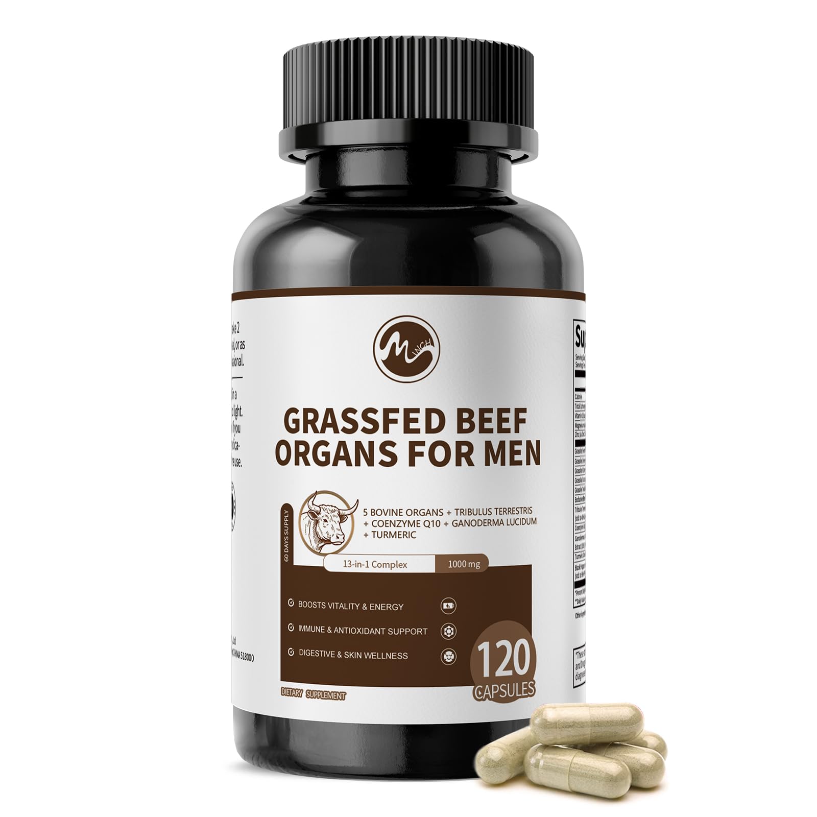 M inch Beef Liver Capsules 120 Count