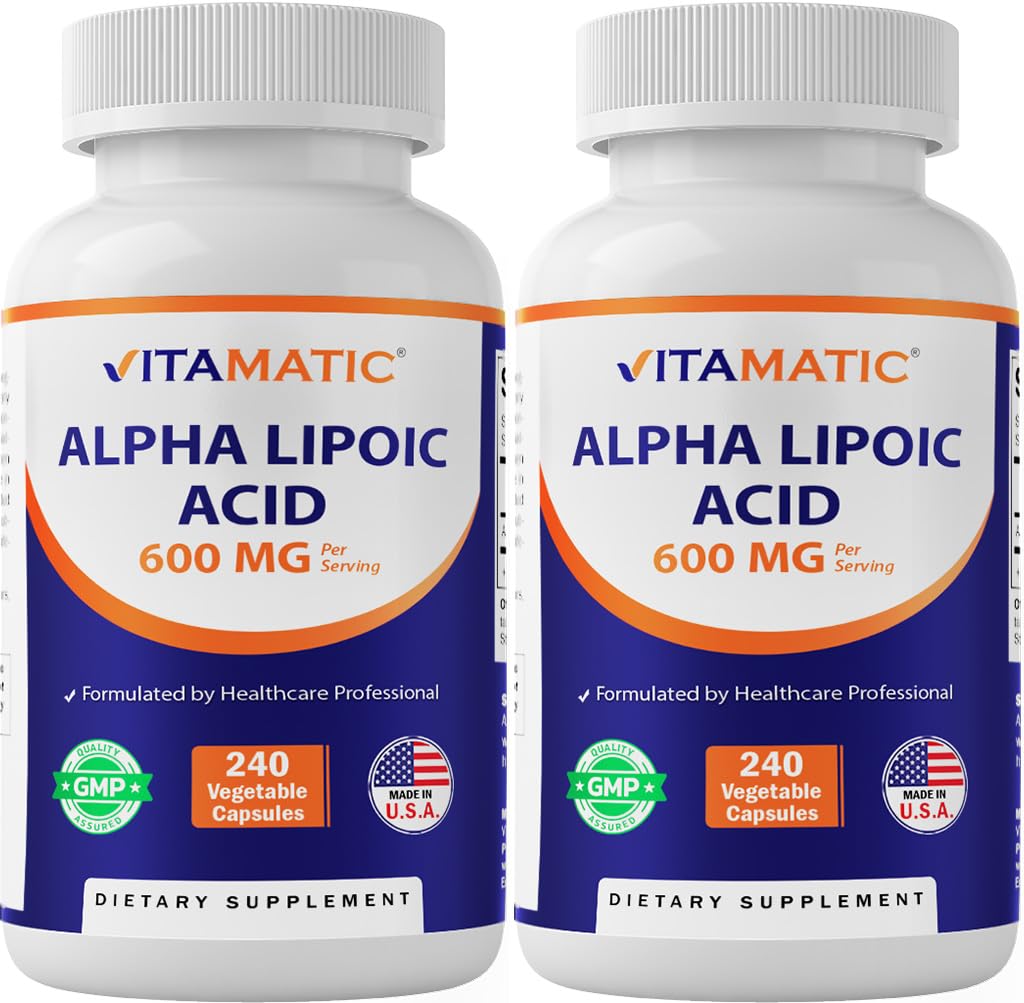 Vitamatic Alpha Lipoic Acid 600mg Capsules, 480 Count