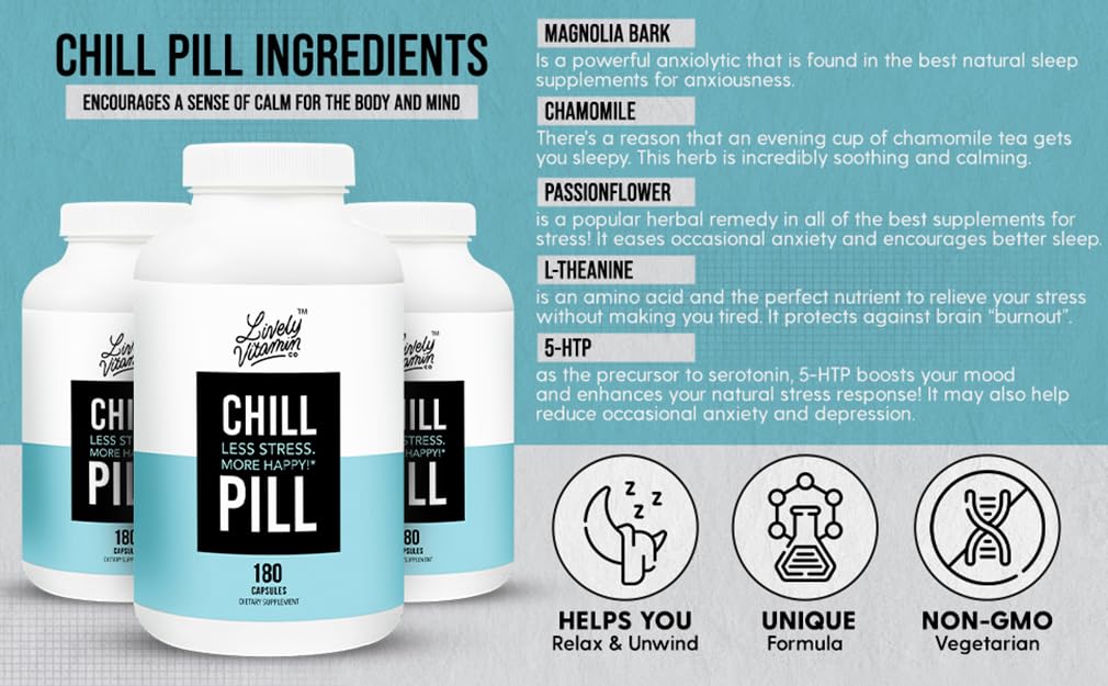 LIVELY VITAMIN CO Chill Pill 90 Capsules