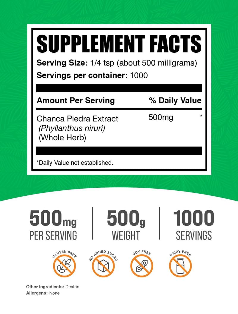 BulkSupplements Chanca Piedra Extract Powder, 17.6 Ounce