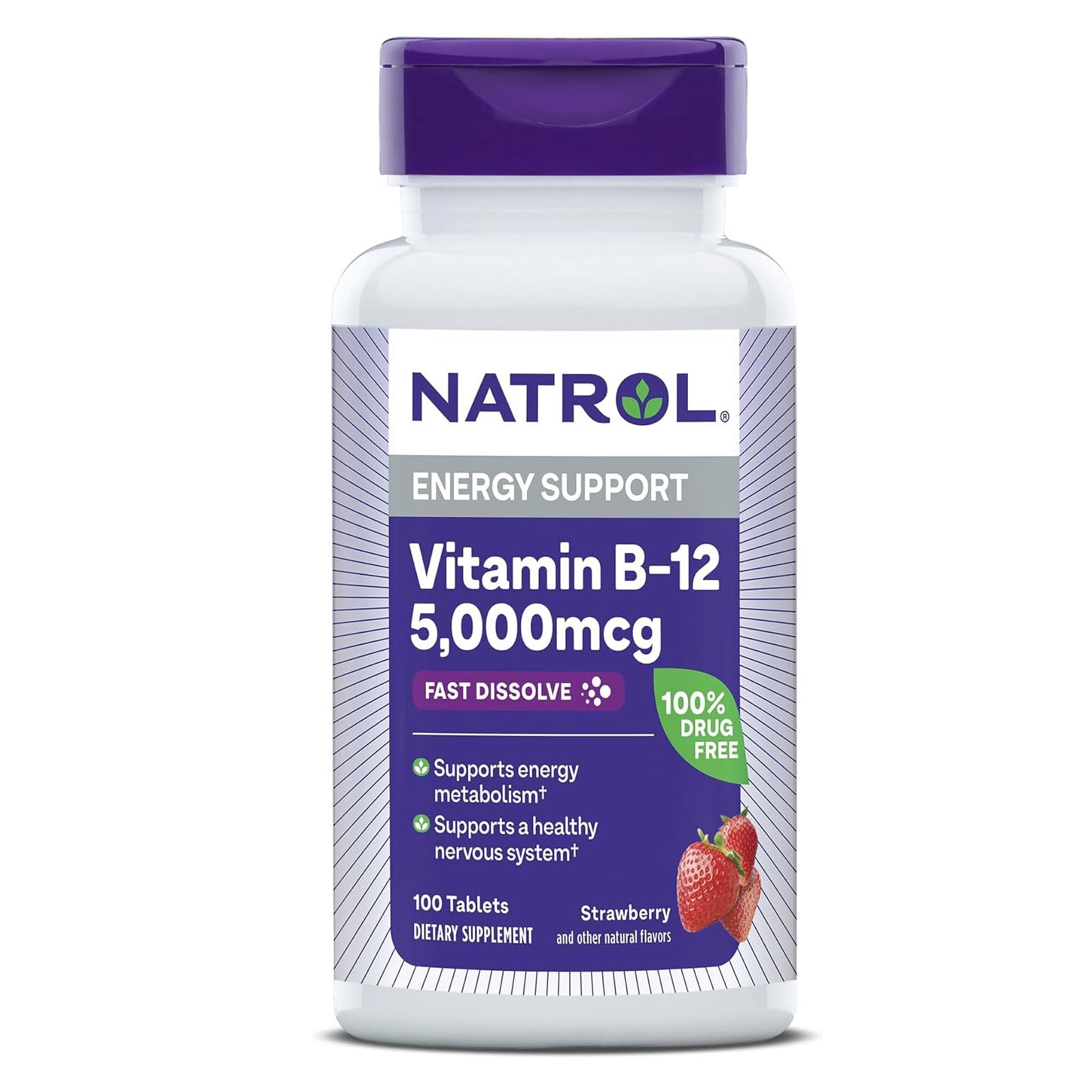 Natrol Vitamin B12 5000mcg Tablet, 100 Tablets