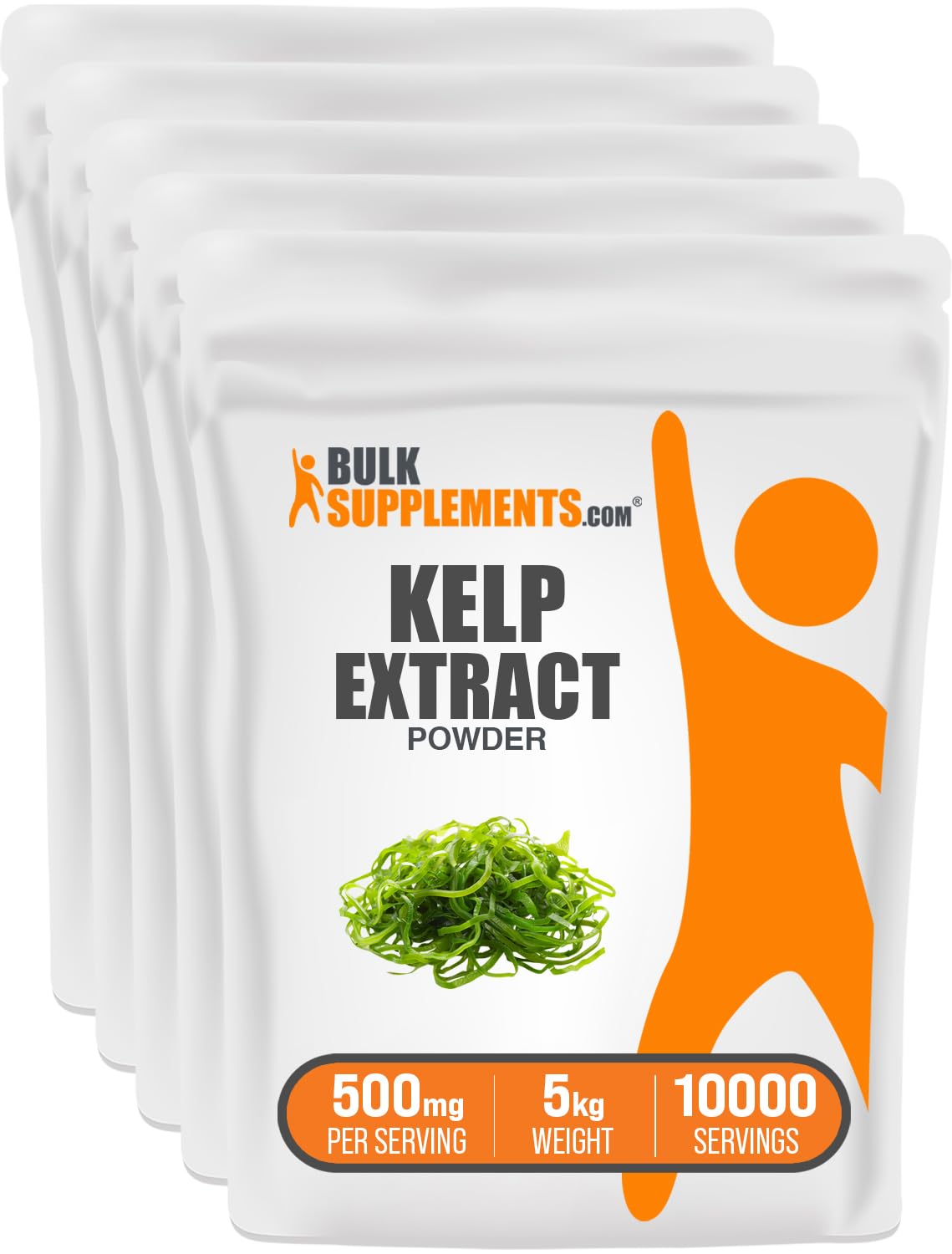 BulkSupplements Kelp Extract Powder, Pack of 5, 35.24 Ounce