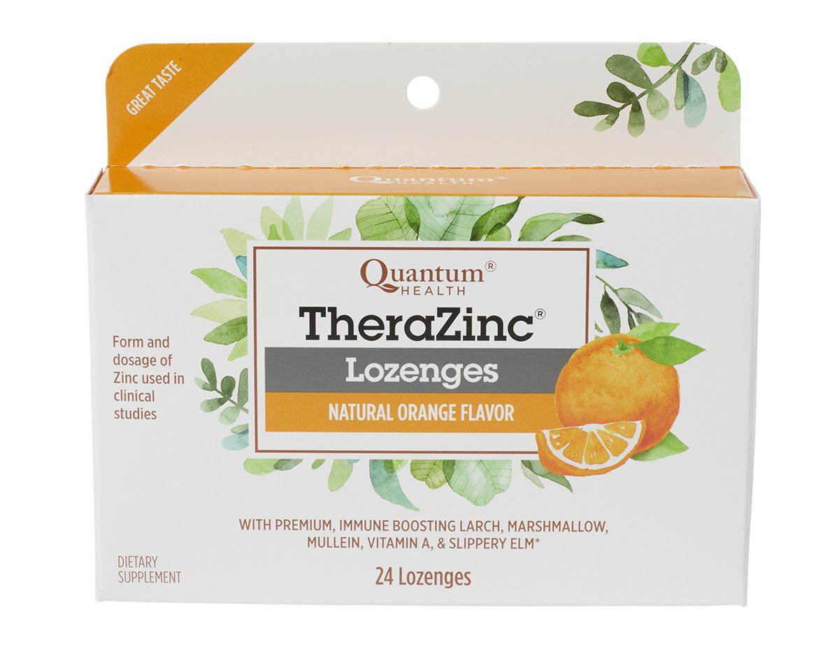 Quantum TheraZinc Orange Lozenges, 24 Count