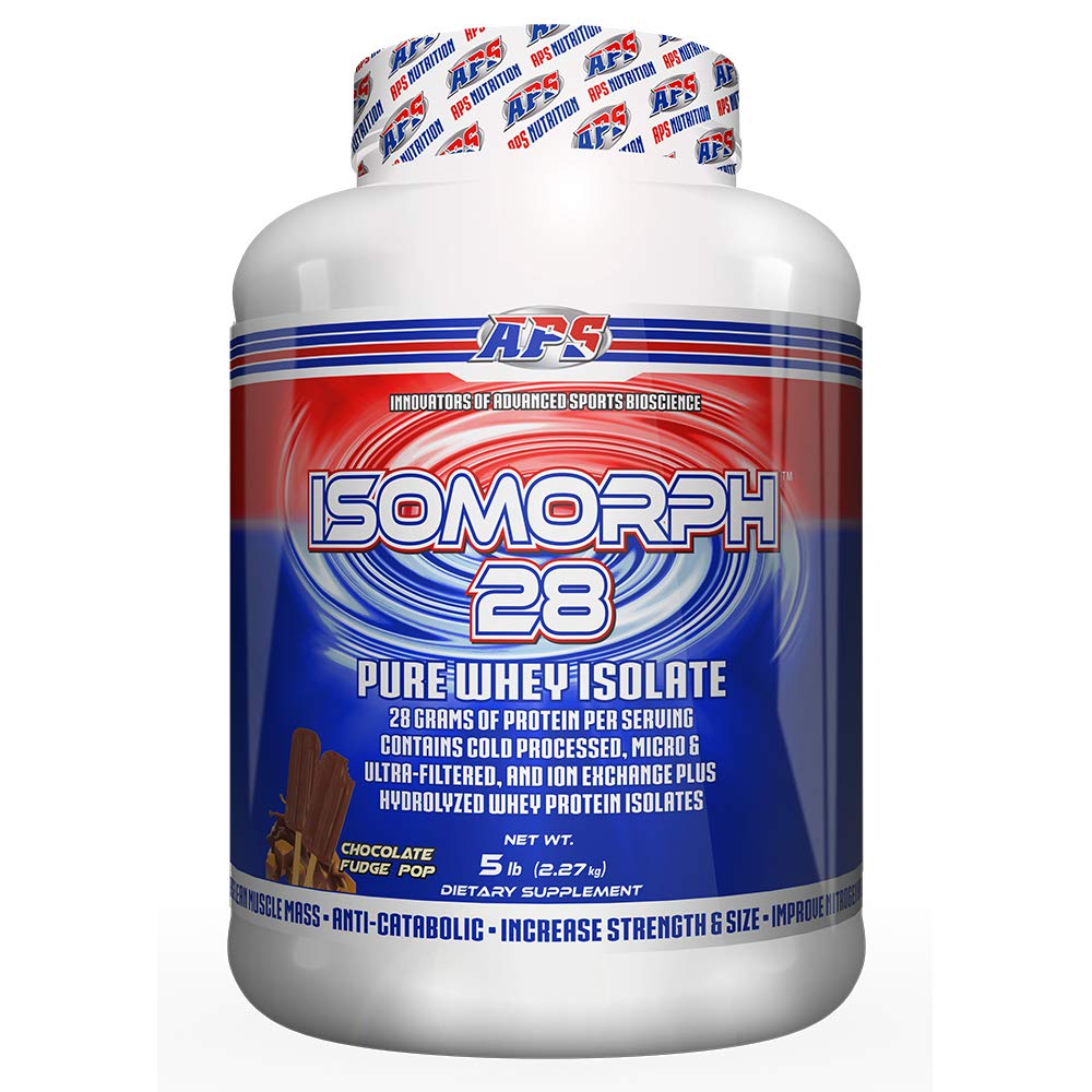 APS Nutrition Isomorph 28 Protein Powder, Pure Whey Isolate, 28g Protein, 5 Pound, Chocolate Fudge Pop, 80 Servings